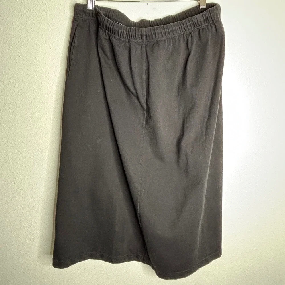 Fear of God Essentials Women's Jet Black Heavy Long Skirt‎ XXL